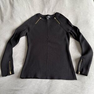 LIKE NEW INC International Concepts Crew Neck Zipper Sweater
